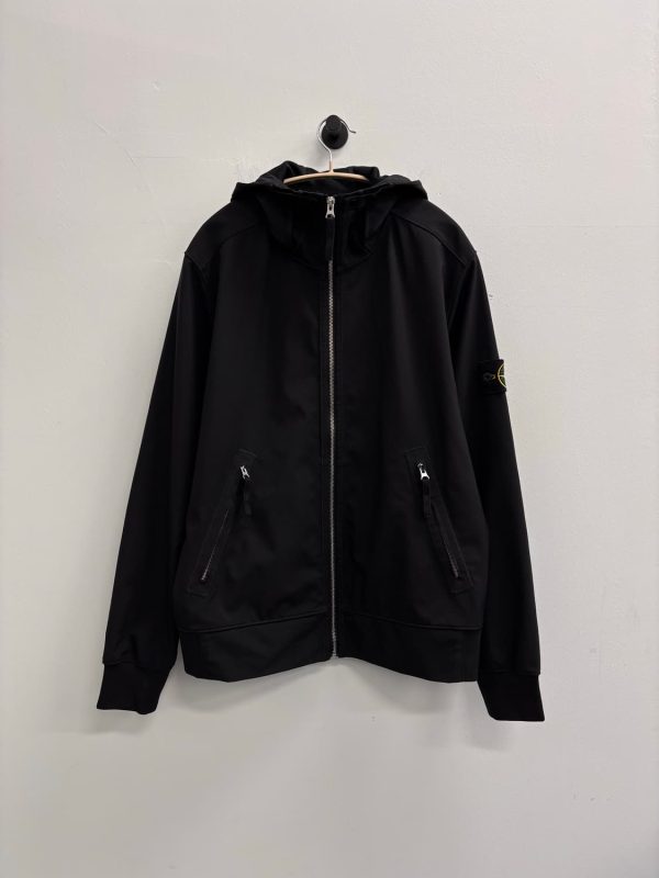 (L) Stone Island Light Soft Shell-R Hooded Jacket (STI-009)