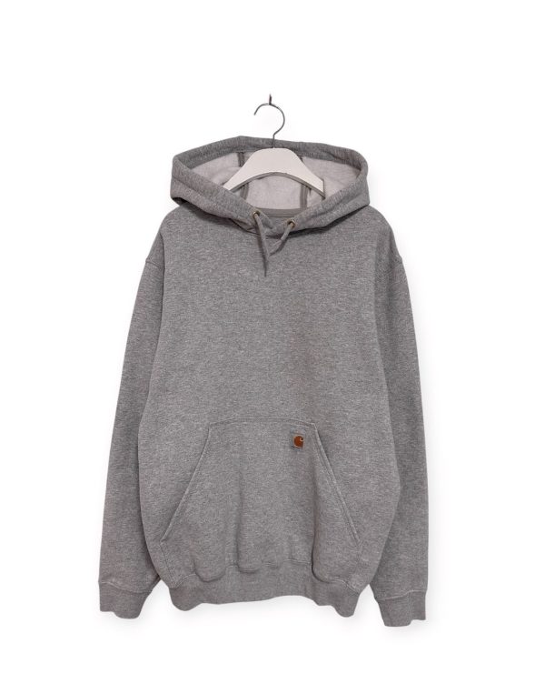 (L) Carhartt Logo Gray Hoodie (CRHT-021)