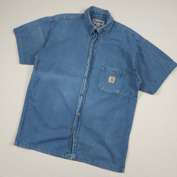 (L) Carhartt Reworked Denim Shirt (Dark Wash) (CRHT-015)