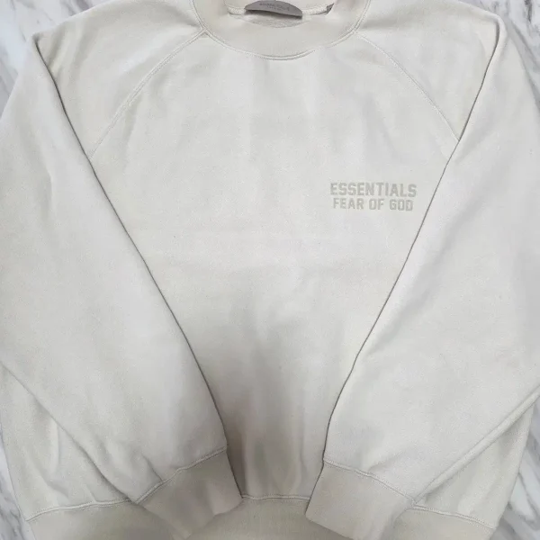 (M) Fear of God Essentials Unisex Oversized Sweatshirt - Beige (FOG-012)