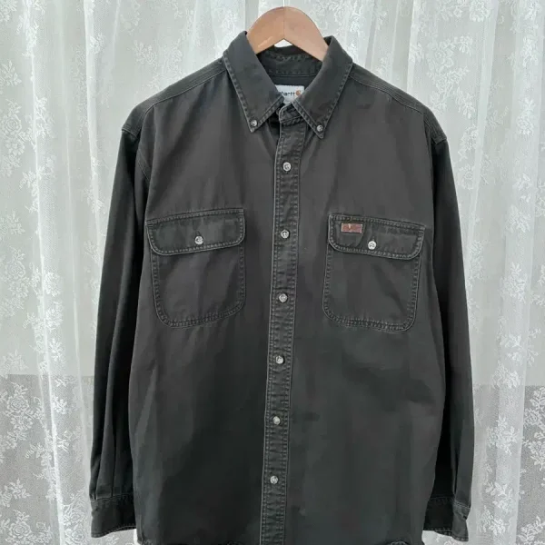 (M) Carhartt Cotton Work Shirt Charcoal (CRHT-035)